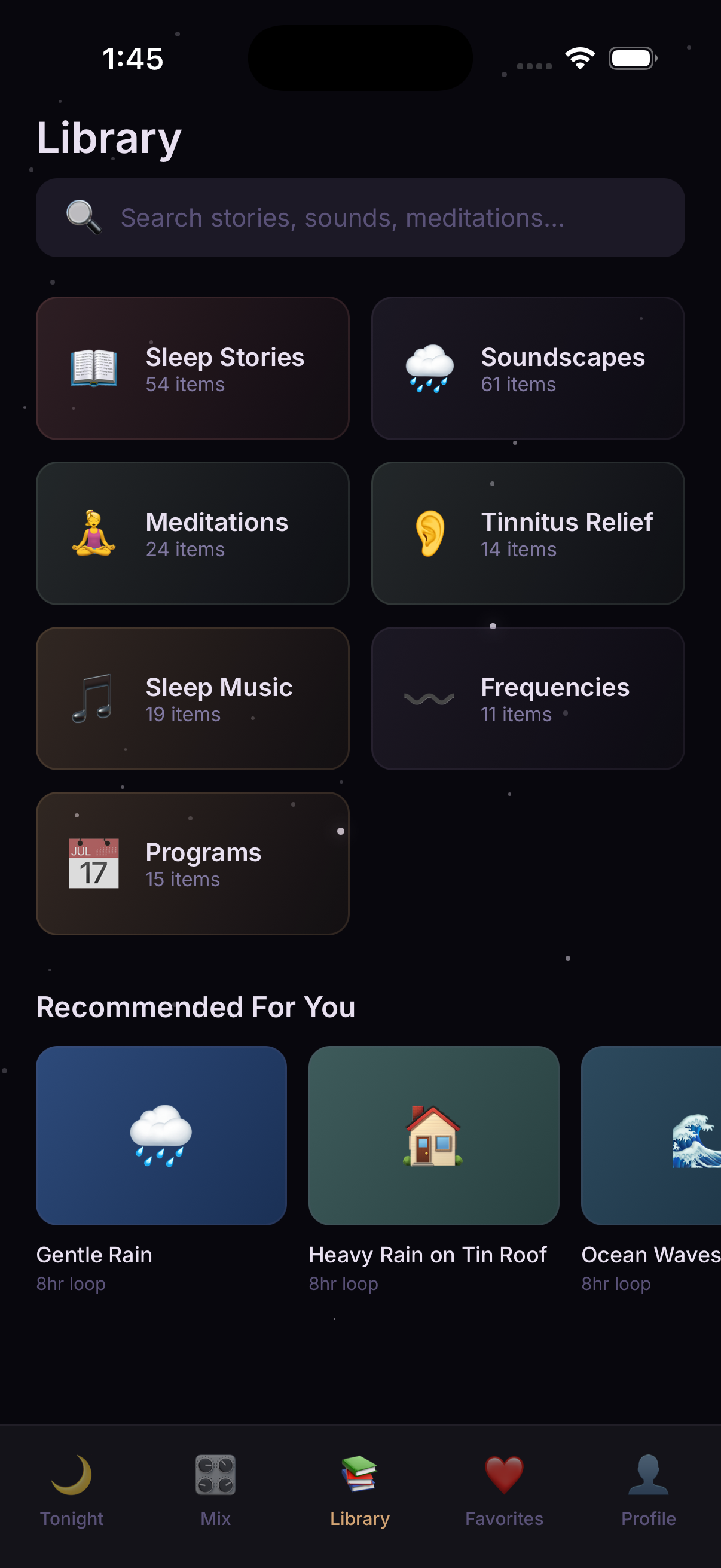 Sleep Club app library