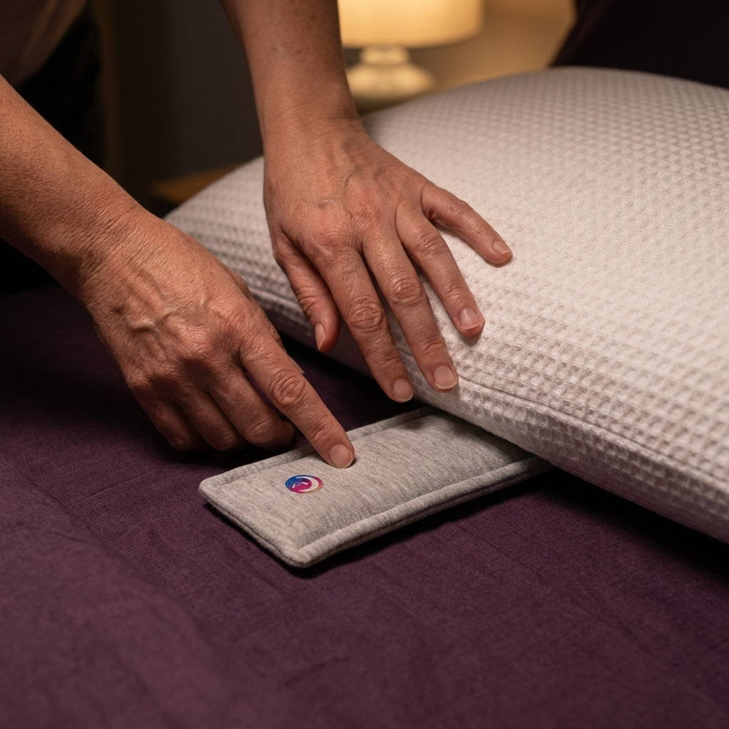 Setting up Drowsie — place speaker under pillow